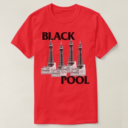 Blackpool Black Flag Parodie Tribute Design T-shirt (Design voorkant)