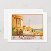 Blackpool British Railways LMS Vintage Travel Briefkaart (Voorkant / Achterkant)
