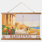 Blackpool British Railways Vintage Travel Poster Hangend Wandkleed (Voorkant)
