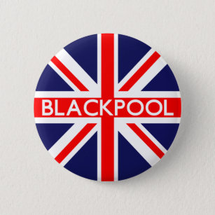Blackpool : Britse vlag Ronde Button 5,7 Cm
