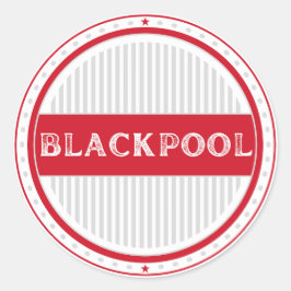 Blackpool City Pride Emblem – English Identity Ronde Sticker