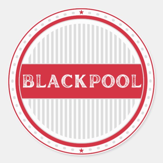 Blackpool City Pride Emblem – English Identity Ronde Sticker (Voorkant)