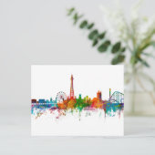 Blackpool England Skyline Briefkaart (Staand voorkant)