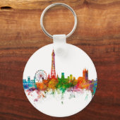 Blackpool England Skyline Sleutelhanger (Voorkant)