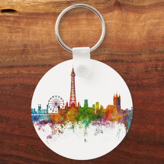 Blackpool England Skyline Sleutelhanger (Voorkant)