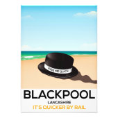 Blackpool "kus me quick" pet trein poster (Voorkant)