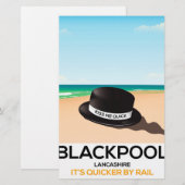 Blackpool "kus me quick" pet trein poster briefpapier (Voorkant / Achterkant)
