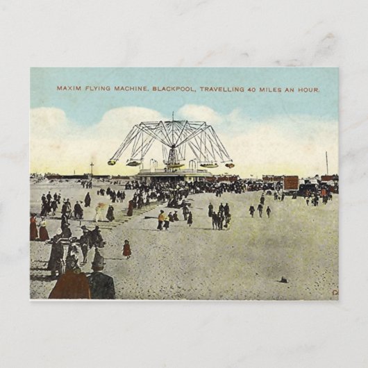 Blackpool, Maxim Flying Machine Briefkaart (Voorkant)