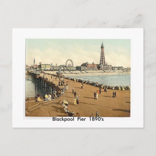 Blackpool Pier 1890's Briefkaart (Voorkant)