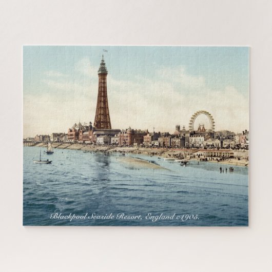 Blackpool Promenade & Tower, Engeland c1905 Legpuzzel (Horizontaal)