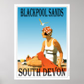 Blackpool Sands, Zuid-Devon Poster (Voorkant)