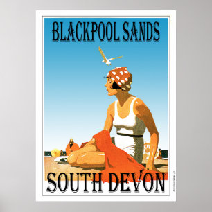 Blackpool Sands, Zuid-Devon Poster