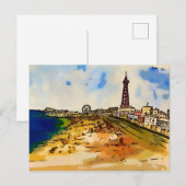 Blackpool Seaside Lancashire Briefkaart (Voorkant / Achterkant)