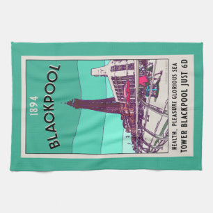 Blackpool Seaside Resort England Art Theedoek