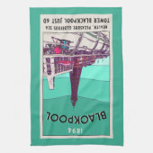 Blackpool Seaside Resort England Art Theedoek (Verticaal)