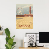 Blackpool Seaside Travel Poster (Thuiskantoor)