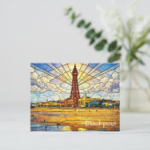 Blackpool Strand Briefkaart (Staand voorkant)