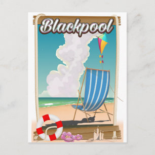 Blackpool strand reisposter briefkaart