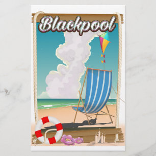 Blackpool strand zeereisposter briefpapier
