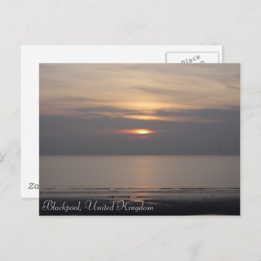 Blackpool Sunset Briefkaart (Voorkant / Achterkant)