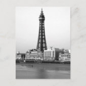 Blackpool Tower B/W Briefkaart (Voorkant)