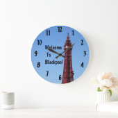 Blackpool Tower Blue Sky Day Grote klok (Huis)