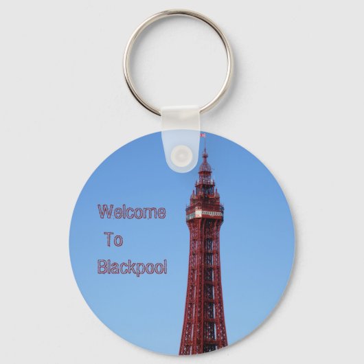 Blackpool Tower Blue Sky Day Sleutelhanger (Voorkant)