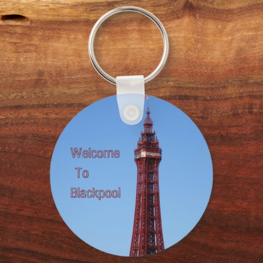 Blackpool Tower Blue Sky Day Sleutelhanger (Voorkant)