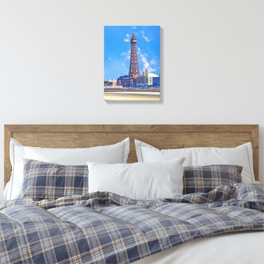 Blackpool Tower Canvas Afdruk (Insitu (Slaapkamer))