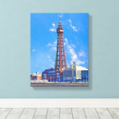 Blackpool Tower Canvas Afdruk (Insitu (Houten vloer))