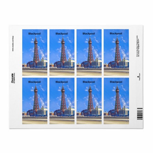 Blackpool Tower Etiket (Full Sheet)