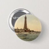 Blackpool Tower I, Lancashire, Engeland Ronde Button 5,7 Cm (Voorkant /achterkant)