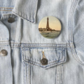 Blackpool Tower I, Lancashire, Engeland Ronde Button 5,7 Cm (In situ)