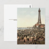 Blackpool Tower, Lancashire, Engeland, c.1895 Briefkaart (Voorkant / Achterkant)