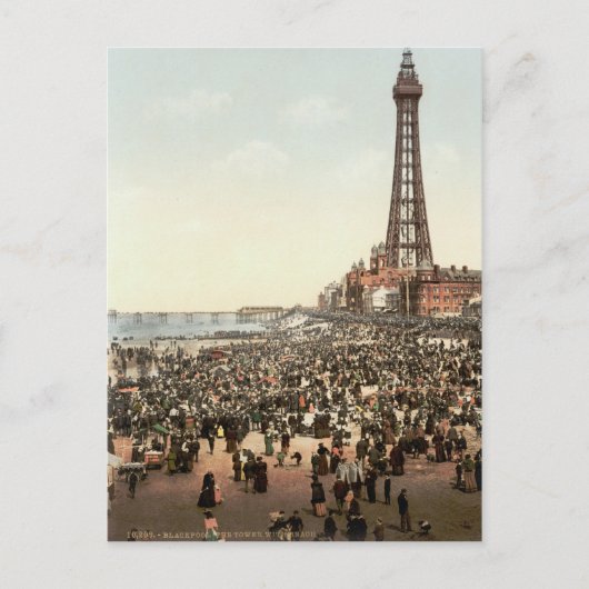 Blackpool Tower, Lancashire, Engeland, c.1895 Briefkaart (Voorkant)