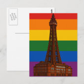 Blackpool Tower Pride-vlag Briefkaart (Voorkant / Achterkant)