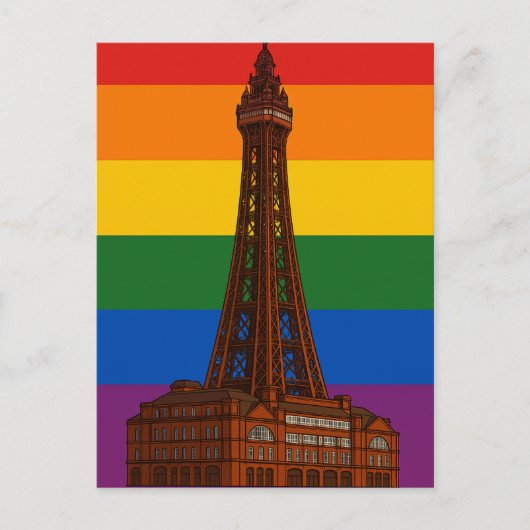 Blackpool Tower Pride-vlag Briefkaart (Voorkant)