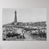 Blackpool Tower & promenade, Engeland c 1905 Poster (Voorkant)