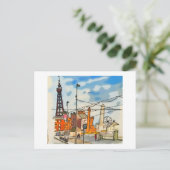 Blackpool Tower Seaside Briefkaart (Staand voorkant)