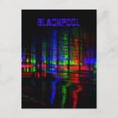 Blackpool Tower Water Reflection, rood, groen, bla Briefkaart (Voorkant)