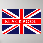 Blackpool UK Flag Poster (Voorkant)