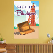 Blackpool vintage-poster canvas afdruk (Insitu (Woonkamer))