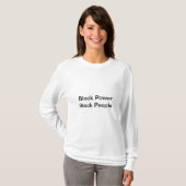 BlackPower Zwart Mensen T-shirt (Voorkant volledig)