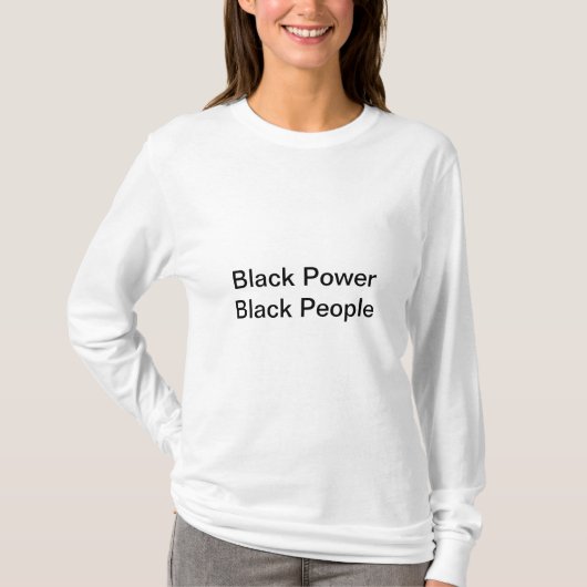 BlackPower Zwart Mensen T-shirt (Voorkant)