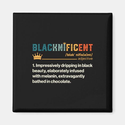 BlackPrachtige definitie Afrikaanse Black Pride Me Magneet (Voorkant)