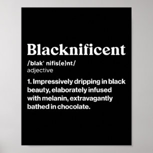 BlackPrachtige definitie Afrikaanse Black Pride Me Poster