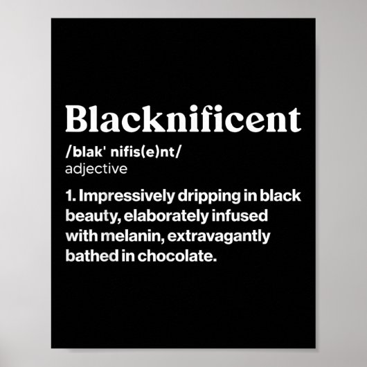 BlackPrachtige definitie Afrikaanse Black Pride Me Poster (Voorkant)