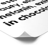 BlackPrachtige Grappige Definitie Zwarte Geschiede Poster (Hoek)