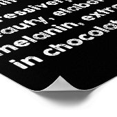 BlackPrachtige Grappige Definitie Zwarte Geschiede Poster (Hoek)