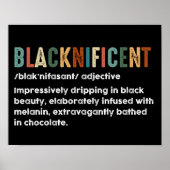 BlackPrachtige Grappige Definitie Zwarte Geschiede Poster (Voorkant)